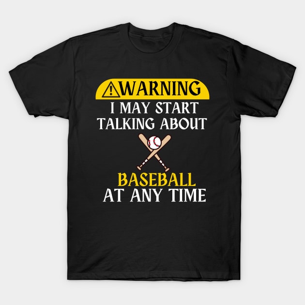 Warning Baseball T-Shirt by Shirt Tube